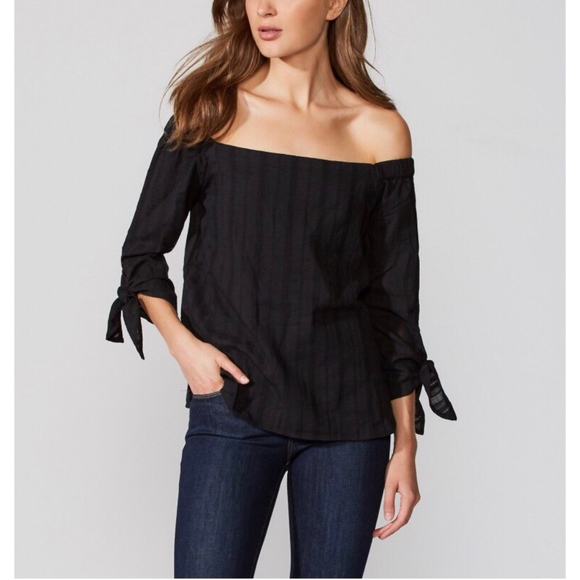 Bailey 44 Tops - BAILEY 44 Black Off Shoulder Yarrow Top M